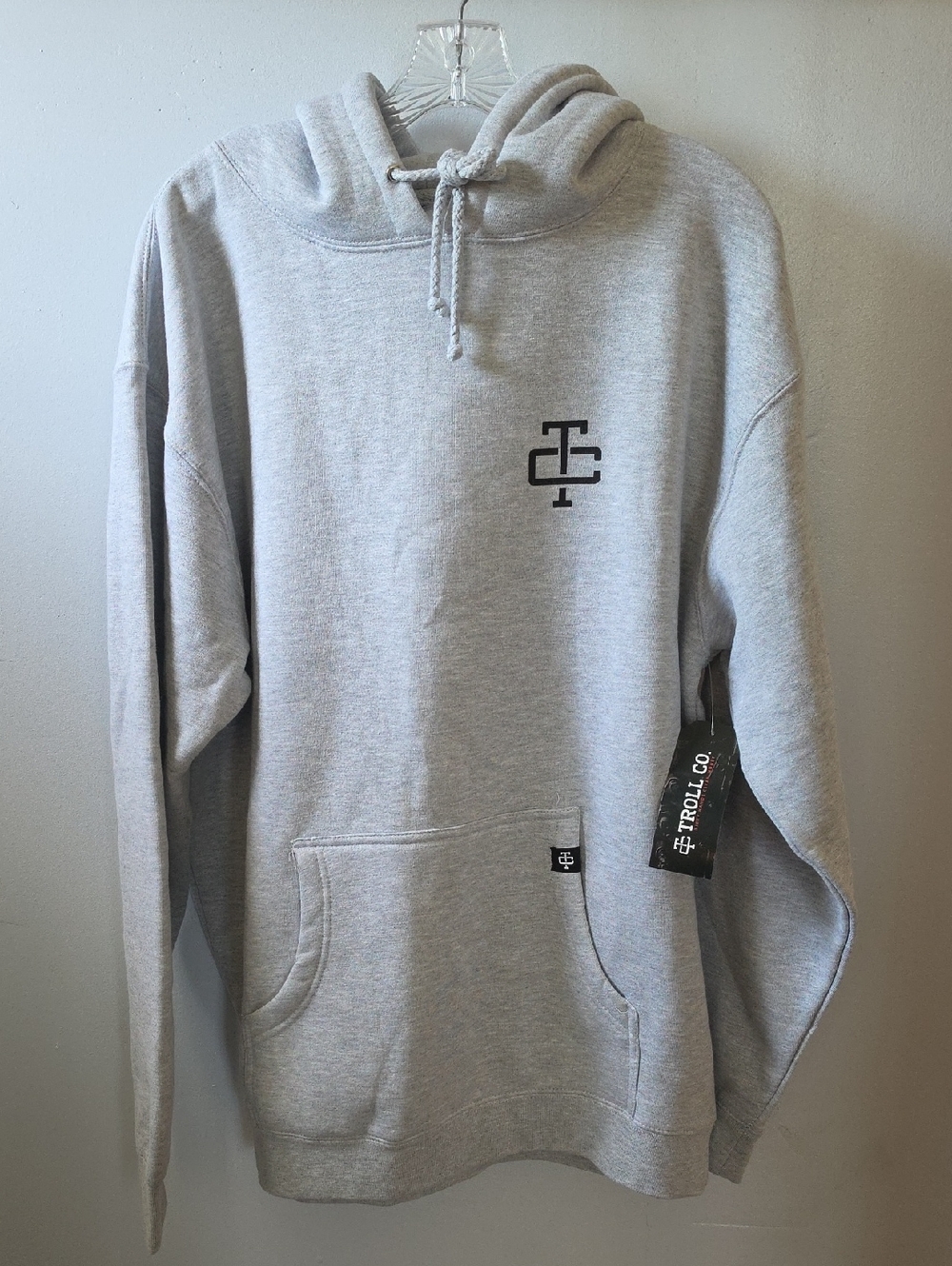 Troll Co Men's Gray Hoodie